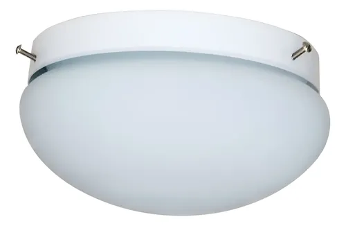 Plafón Chapa Chico 1 Luz Vidrio Boina Satinado - Apto Led - Imagen 2