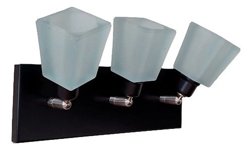 Aplique Spot Cubeto Base Rectangular Mov De Niquel 3 Luces - Imagen 5