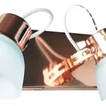 Aplique Spot Tulipa Metalizado De Pared 2 Luces E27