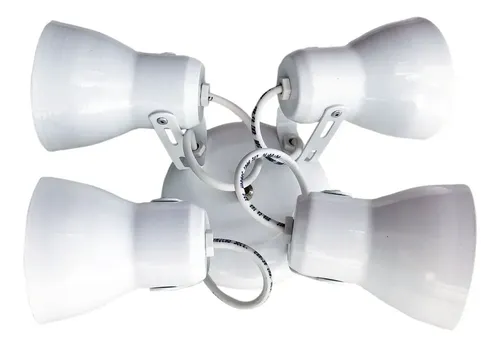 Aplique Spot De Chapa 4 Luces Apto Led - E27 - Imagen 15
