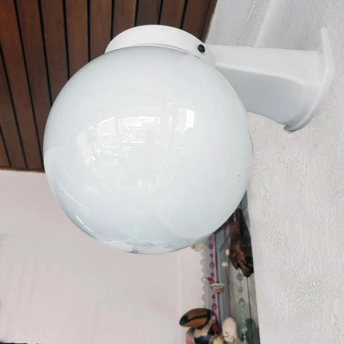 Aplique Globo Ménsula De Pared Exterior Vidrio Opal - E27 - Imagen 10