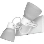Aplique Spot Metálico 2 Luces Tulipa Larga De Vidrio - E27