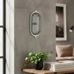 Plafón Fundición Aluminio Ovalado Grande E27 Apto Led