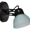 Aplique Spot Económico Metálico De 1 Luz E27 Con Tulipa De Vidrio Satinado - Thumbnail Image 1