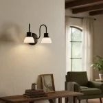 Spot Aplique De Pared Tulipa Base Redonda 2 Luces - E27