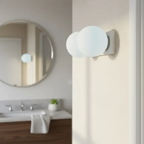 Spot Camarín De Pared 2 Luces Con Globo Espacio 5x13 (gz9) - Imagen 1