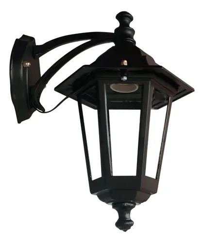 Farol Colonial De Pared 6 Caras Chico Fundición De Aluminio - Imagen 10