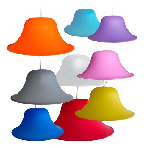 Lampara Colgante Juvenil 2 Luces Colores Traslucidos - Imagen 2