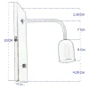 Aplique De Pared Moderno 1 Luz Soporte Rectangular - E27 - Thumbnail Image 2