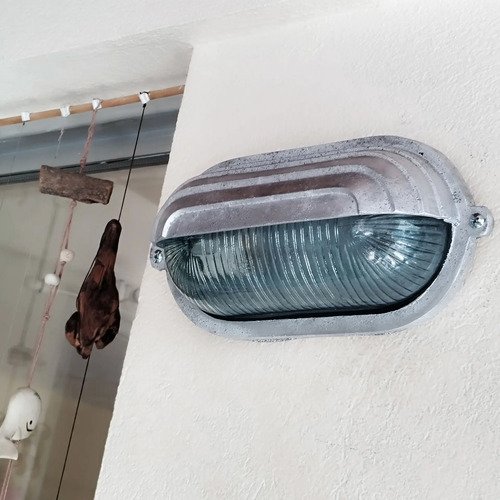 Aplique Tortuga Fundición De Aluminio Con Visera 1 Luz - E27 - Imagen 30