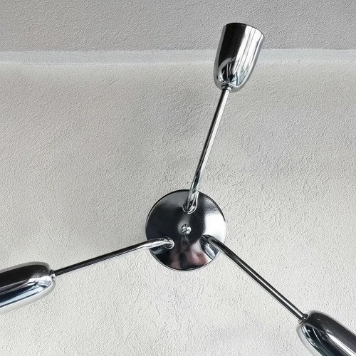 Spot Araña Recto Aplique Techo Vintage 3 Luces Metalizado - Imagen 6
