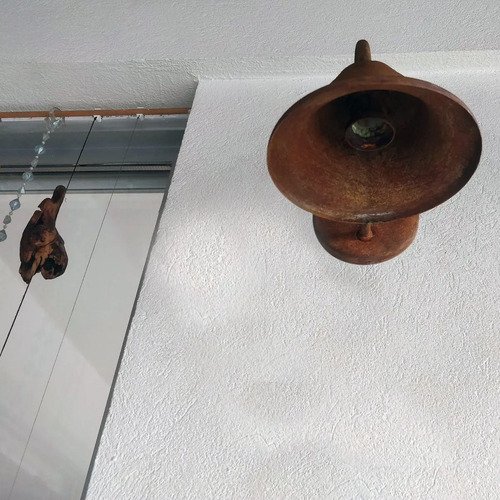 Aplique De Pared Campana 16 Moderno Óxido Vintage Apto Led - Imagen 6