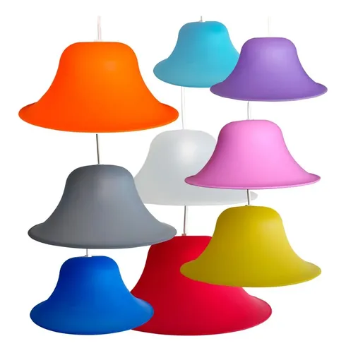 Lampara Colgante Juvenil 3 Luces Colores Traslucidos - Imagen 2