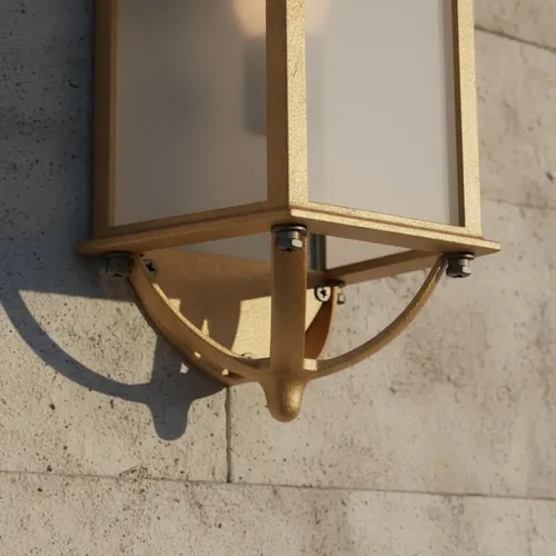 Farol Colonial Pacific 1 Luz Fundición Aluminio Dorado - E27 - Imagen 17