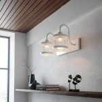 Spot De Pared Rejilla Moderno Vintage 2 Luces Apto Led E27