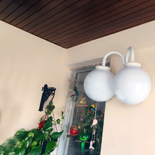 Aplique Globo Pared Ext. Decorativo Antivandalismo 2 Luces - Imagen 5