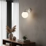 Spot Aplique Pared Moderno Vintage Globo Opal Apto Led E27