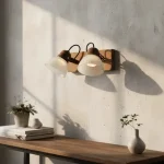 Spot Aplique Tulipa 2 Luces Símil Óxido Apto Led E-27