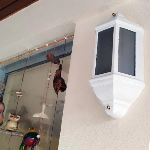 Farol Colonial Fundicion Aluminio Para Intemperie V Satinado - Imagen 5