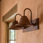Aplique Campana De 2 Luces Moderno Vintage Símil Óxido - E27