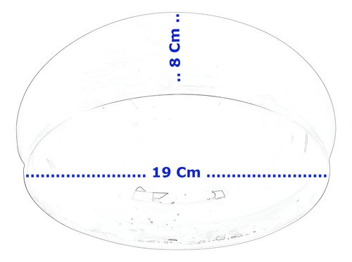 Vidrio Repuesto Satinado Plafón Grande De 20 Cm. - Imagen 2