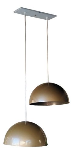 Colgante Juvenil Media Esfera 2 Luces (28 Cm) Metalizado - Imagen 1