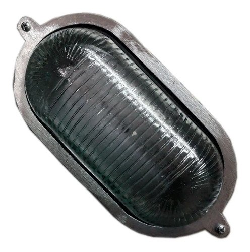 Plafón De Fundición Aluminio Ovalado Grande Con Aro - Imagen 11