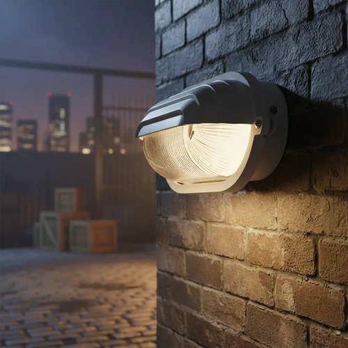 Aplique Tortuga Fundición De Aluminio Con Visera 1 Luz - E27 - Imagen 11