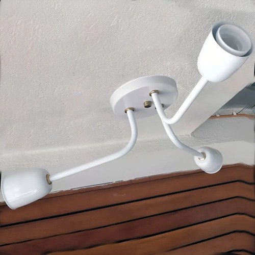 Spot Recto Aplique Techo O Pared Industrial Vintage 3 Luces - Imagen 2
