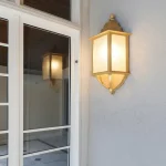 Farol Colonial Pacific 1 Luz Fundición Aluminio Dorado - E27
