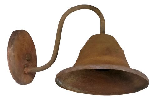 Aplique De Pared Campana 16 Moderno Óxido Vintage Apto Led - Imagen 2