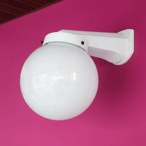 Aplique Globo Ménsula De Pared Exterior Vidrio Opal - E27 - Imagen 7