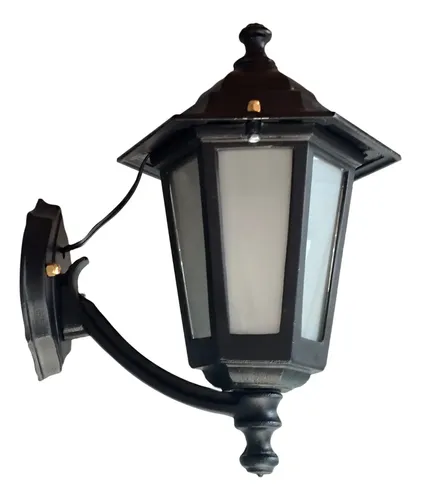 Farol Colonial De Pared 6 Caras Chico Fundición De Aluminio - Imagen 34