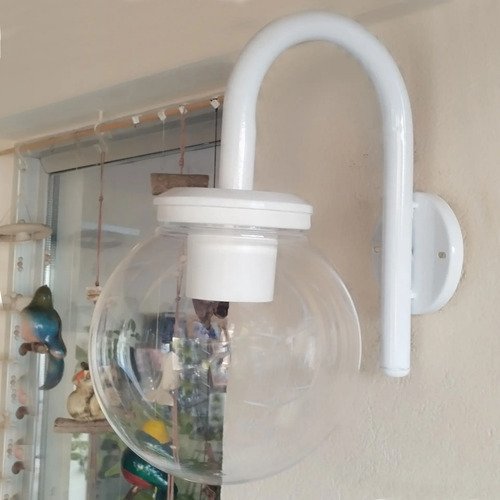Aplique Globo Jardín 20 Cm Decorativo Antivandalismo 1 Luz - Imagen 9