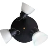Aplique Spot Económico Metálico De 3 Luces E27 Con Tulipa De Vidrio Satinado - Thumbnail Image 1