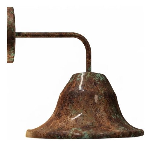 Aplique De Pared Campana 16 Moderno Óxido Vintage Apto Led - Imagen 10