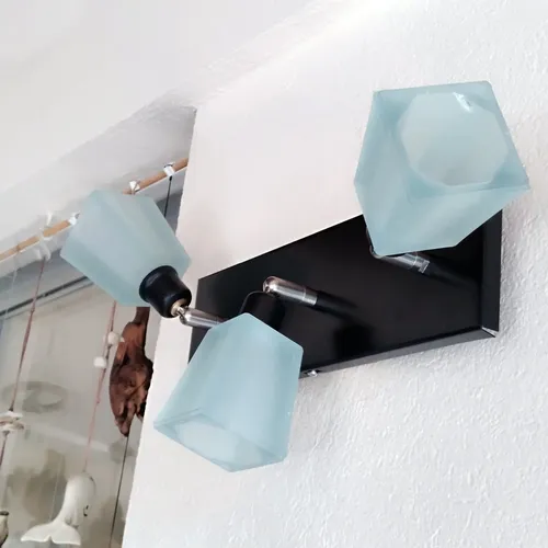 Aplique Spot Cubeto Base Rectangular Mov De Niquel 3 Luces - Imagen 6