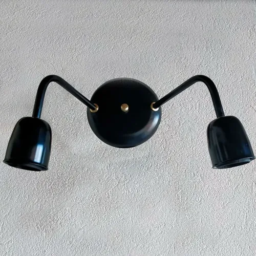 Spot Aplique Recto Base Redonda 2 Luces E27 - Imagen 5