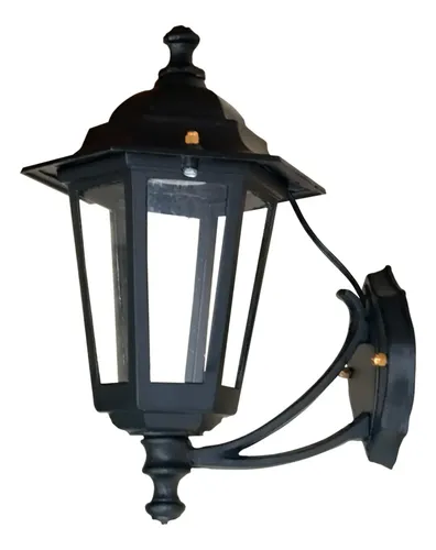 Farol Colonial De Pared 6 Caras Chico Fundición De Aluminio - Imagen 42