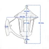 Farol Colonial De Pared 6 Caras Chico Fundición De Aluminio - Thumbnail Image 51