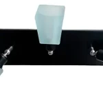 Aplique Spot Cubeto Base Rectangular Mov De Niquel 3 Luces