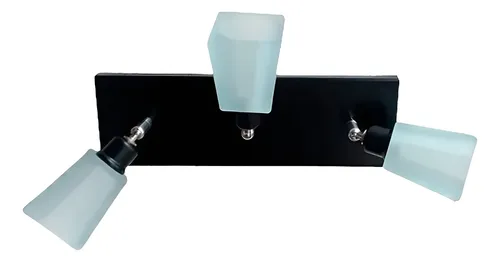 Aplique Spot Cubeto Base Rectangular Mov De Niquel 3 Luces - Imagen 1