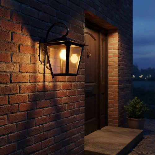 Farol Colonial Pared 4 Caras Fundición Aluminio - Apto Led - Imagen 3