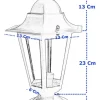 Farol Colonial 6 Caras Fundición Aluminio Para Pilar - E27 - Thumbnail Image 11