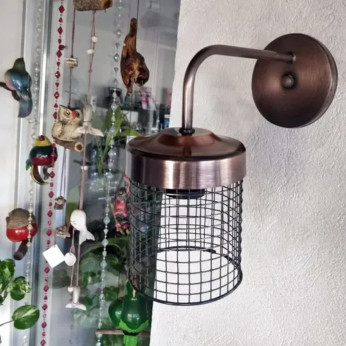 Spot Rejilla Aplique Pared Industrial Moderno Vintage Apto Led Metalizado - Imagen 4