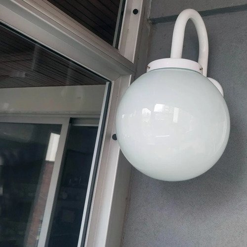 Aplique Globo Vidrio Opal 12x25 Cm Con Caño Ménsula - E27 - Imagen 18