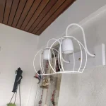 Spot Recto Jaula Mandarín De Pared 2 Luces Vintage Apto Led