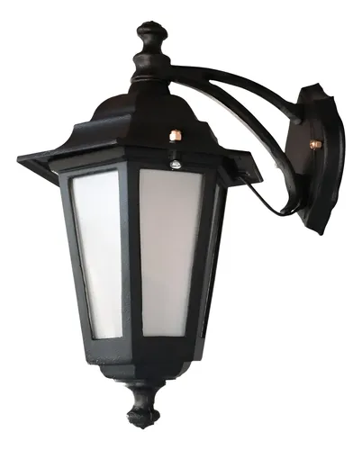 Farol Colonial De Pared 6 Caras Chico Fundición De Aluminio - Imagen 17