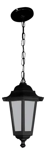 Farol Colonial Pared 6 Caras Chico Aluminio Apto Led - E27 - Imagen 3