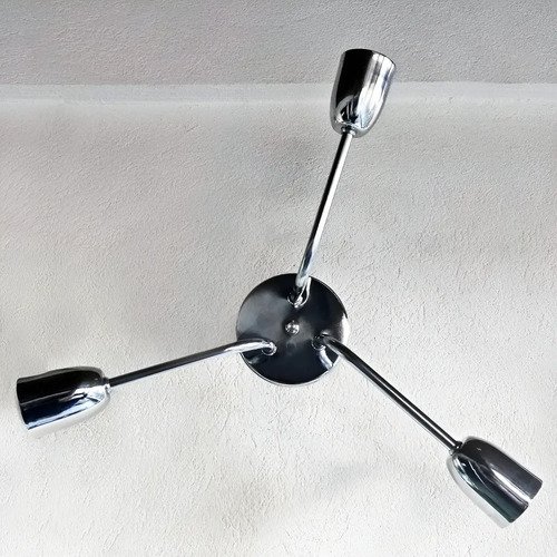 Spot Araña Recto Aplique Techo Vintage 3 Luces Metalizado - Imagen 3